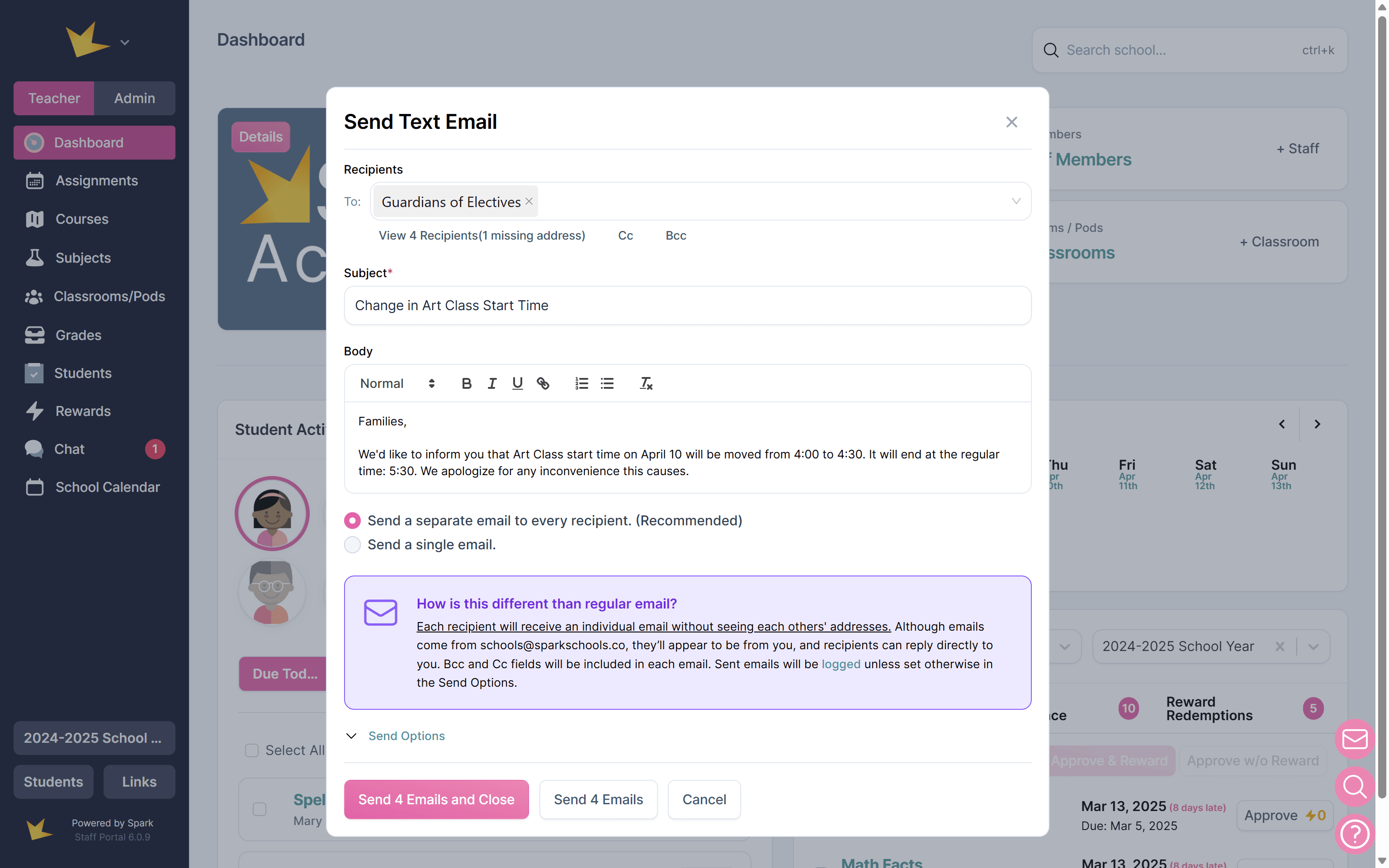 Quick email example